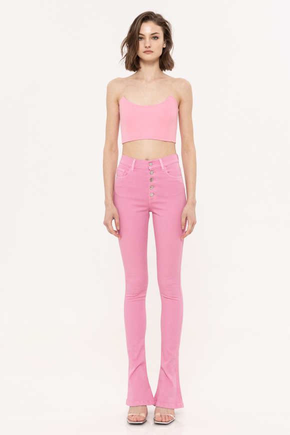 Corset scurt cu fermoar