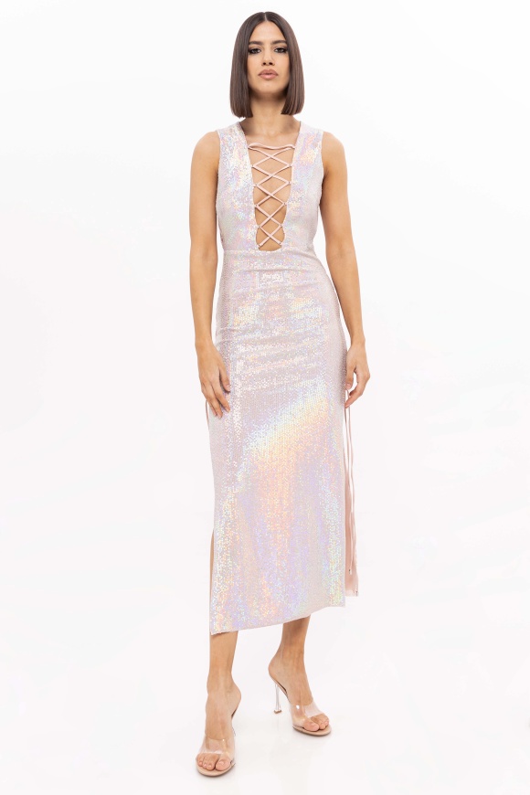 Rochie din paiete cu spatele gol