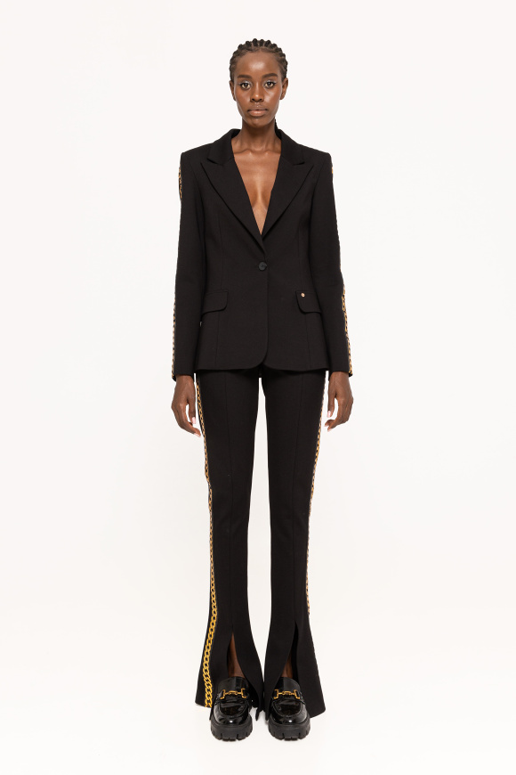 High-rise viscose pants