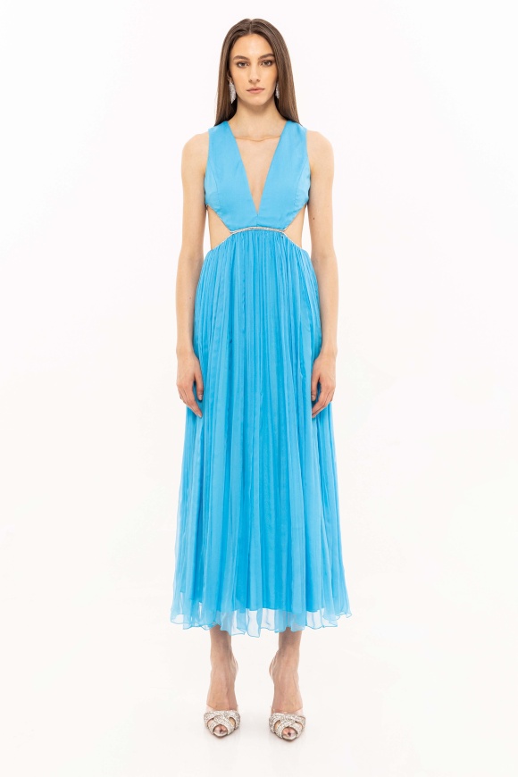 Rochie din matase cu decupaje