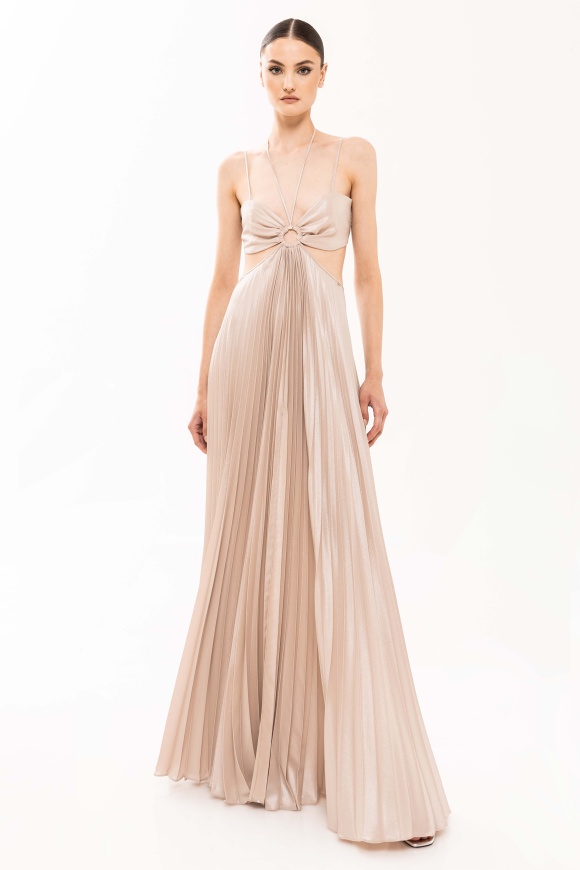 Rochie plisata cu spatele gol