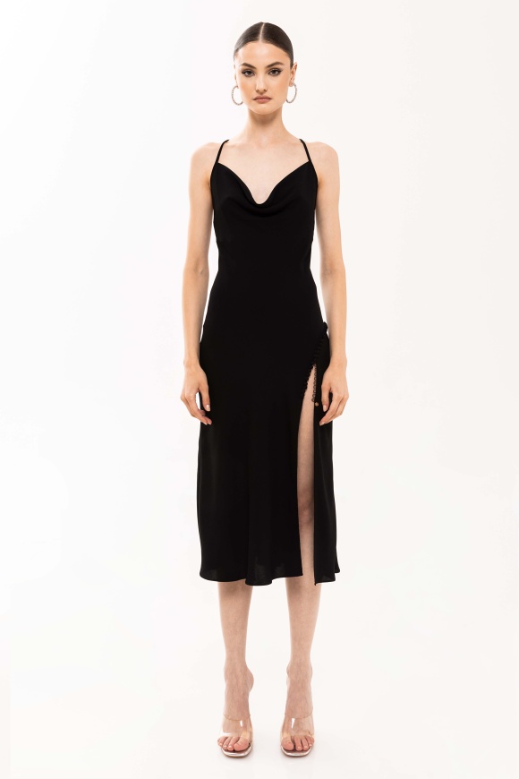 Spaghetti straps midi dress