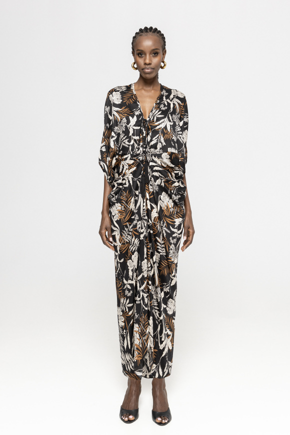 Rochie cu snur frontal ajustabil