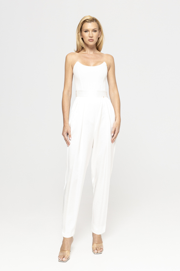 Satin effect viscose pants