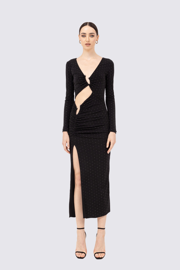 Rochie elastica cu aplicatie de strasuri