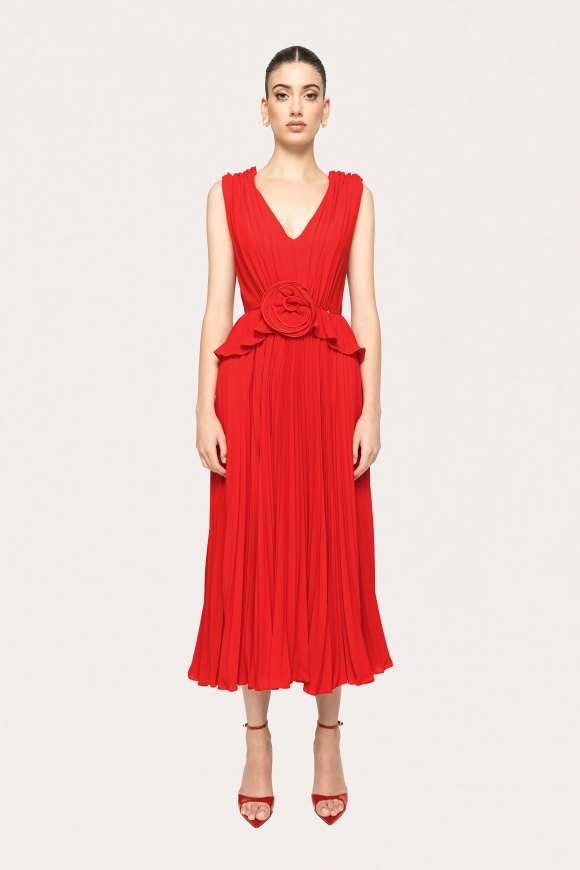 Rochie plisata din voal