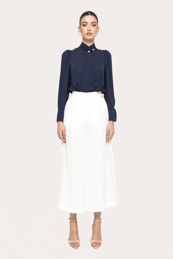 High-waisted culottes