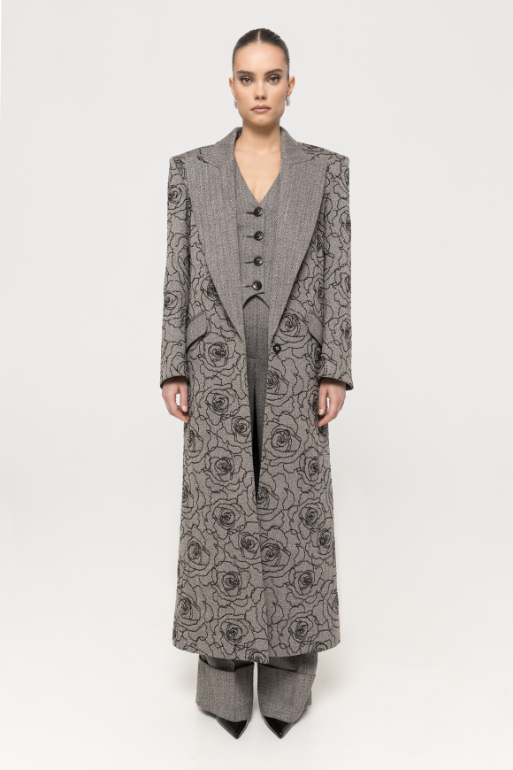 Sequin-embellished coat