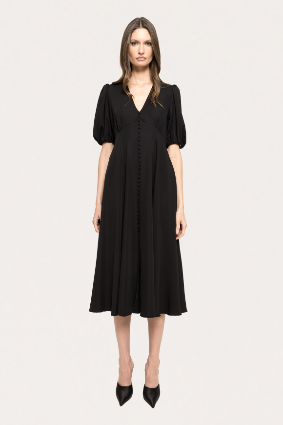 Rochie ampla cu maneci bufante