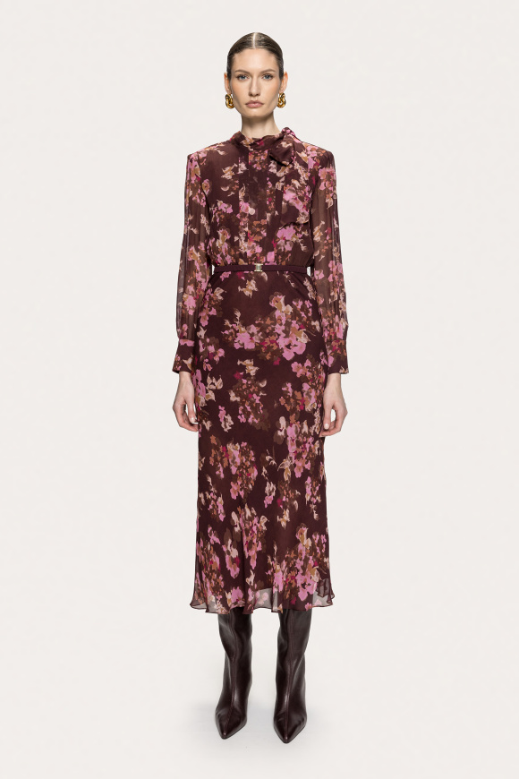 Rochie din vâscoză cu imprimeu floral