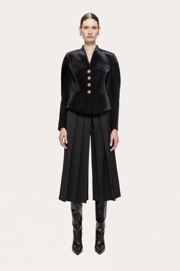 Fitted velvet jacket