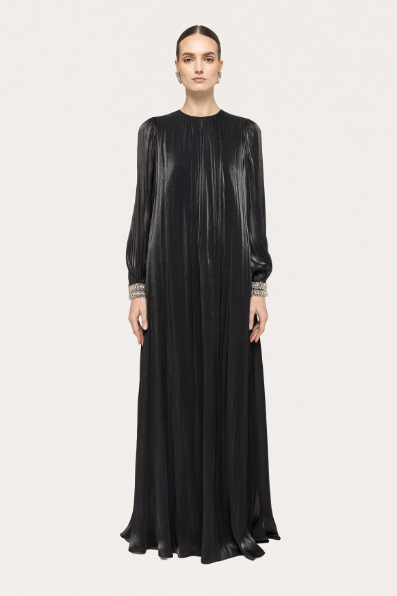 Rochie din voal cu pelicula metalizata