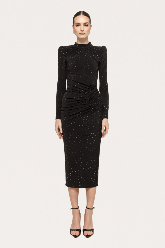 Rochie elastica cu aplicatie de strasuri
