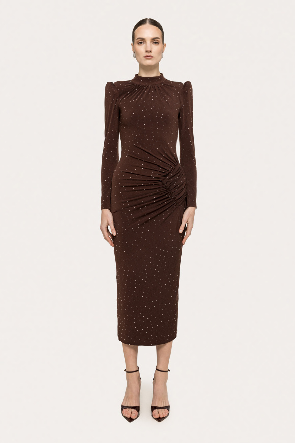 Rochie elastica cu aplicatie de strasuri