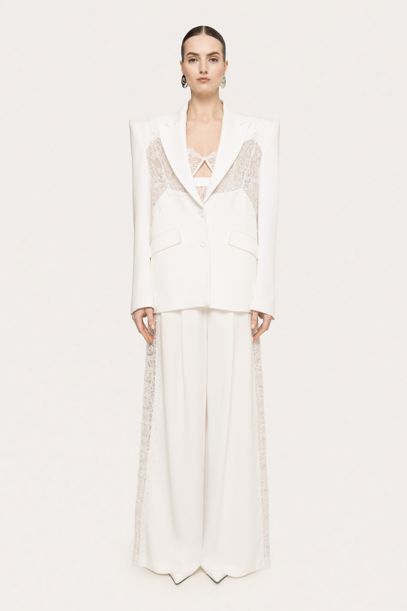 Sacou din vascoza cu insertie de dantela