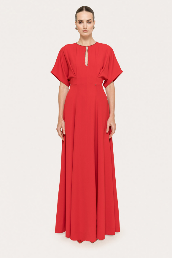 Crystal details maxi dress