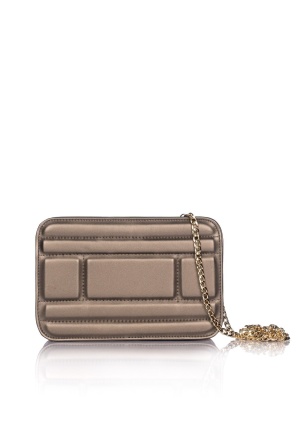 Elegant clutch with golden chain