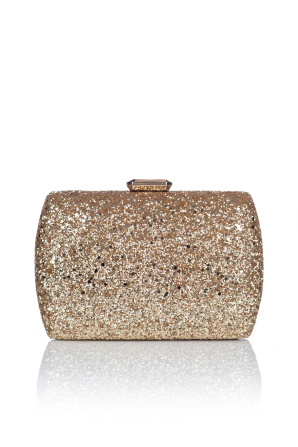 Gold glitter clutch