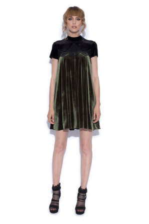 A-line velvet dress