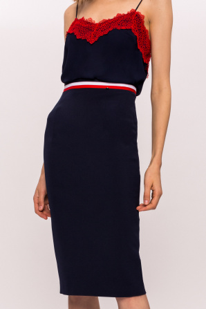 Contrasted waistband skirt
