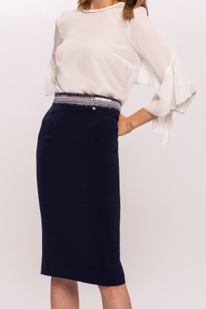 Embellished office skirt