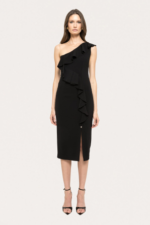 Ruffled midi dress