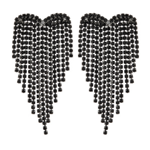 Crystal embellished drop earrings