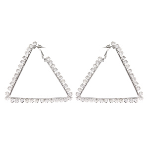 Crystal embellished geometrical earrings