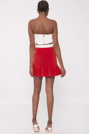 Ruffle mini skirt