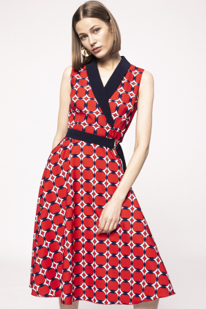 Belted a-line dress