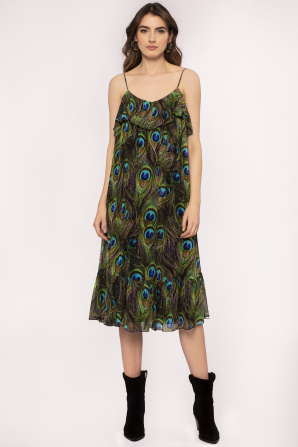 Spaghetti strap viscose dress