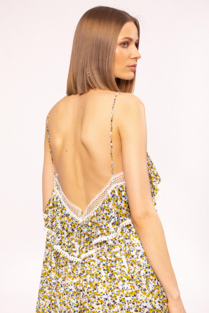 Spaghetti strap printed dress