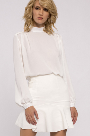 High-neck flowing top