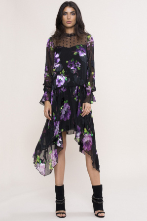 Floral print viscose dress