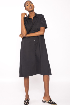 Cotton-poplin shirt-dress