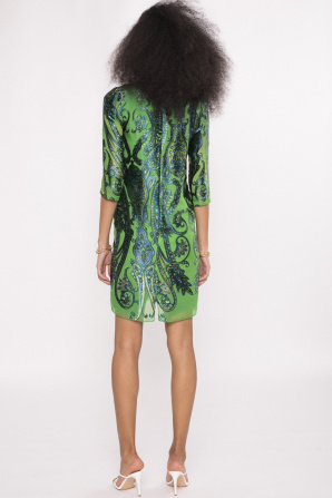 Printed silk dress