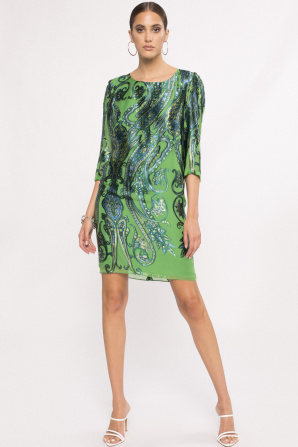 Printed silk dress