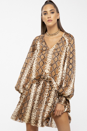 Snake-print dress