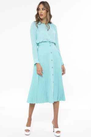 Pleated midi skirt