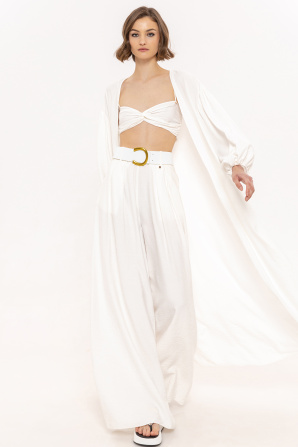 Puff sleeves viscose kaftan