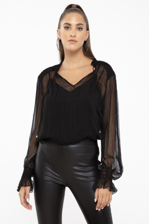 Flowing silk top
