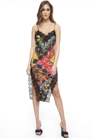 Spaghetti straps viscose dress