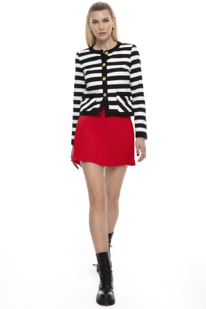 Pleated mini skirt