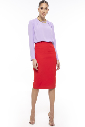 High-rise pencil skirt