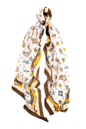 Printed satin scarf