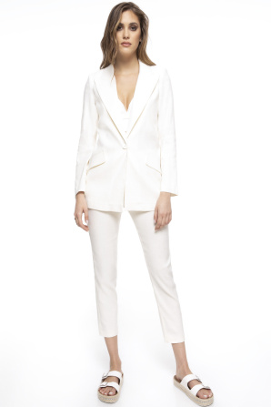 Slim fit linen pants
