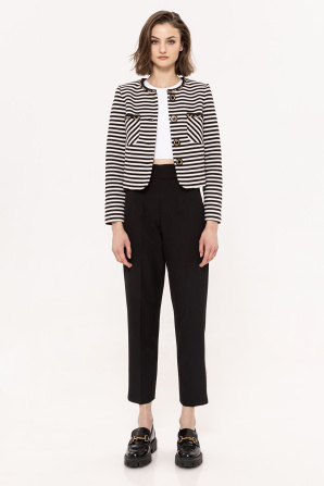 Striped cotton jacket