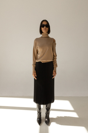 Viscose blend turtleneck sweater