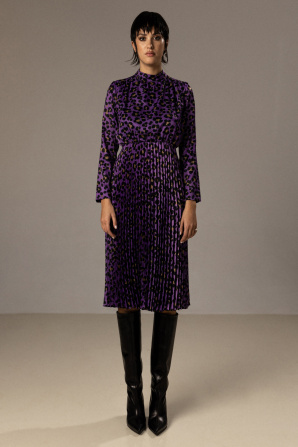 Printed satin dress