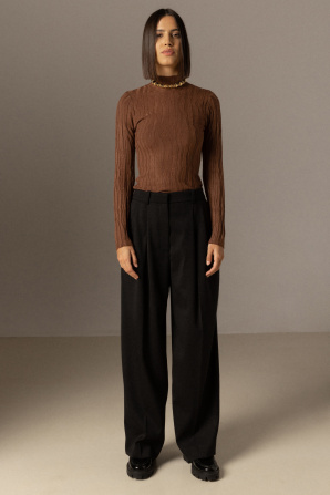 Basic turtleneck knit sweater